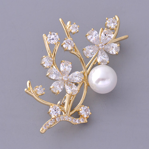 楽天市場】ブローチ パール 桜 フラワー 花 ゴールド 入学式 入園式