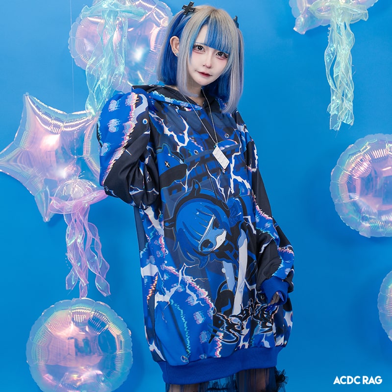 楽天市場】メンダコサイバー パーカー 長袖 原宿 原宿系 ファッション