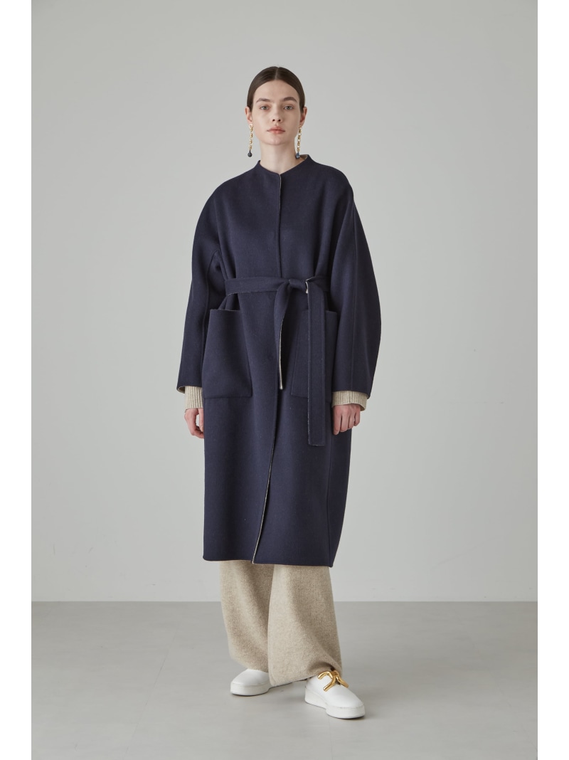 楽天市場】カシミヤ混 2TONE リバーロングコート ADORE アドーア