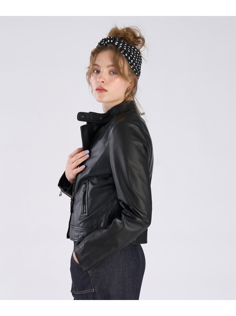 楽天市場】レザー ライダースジャケット To b. by agnes b