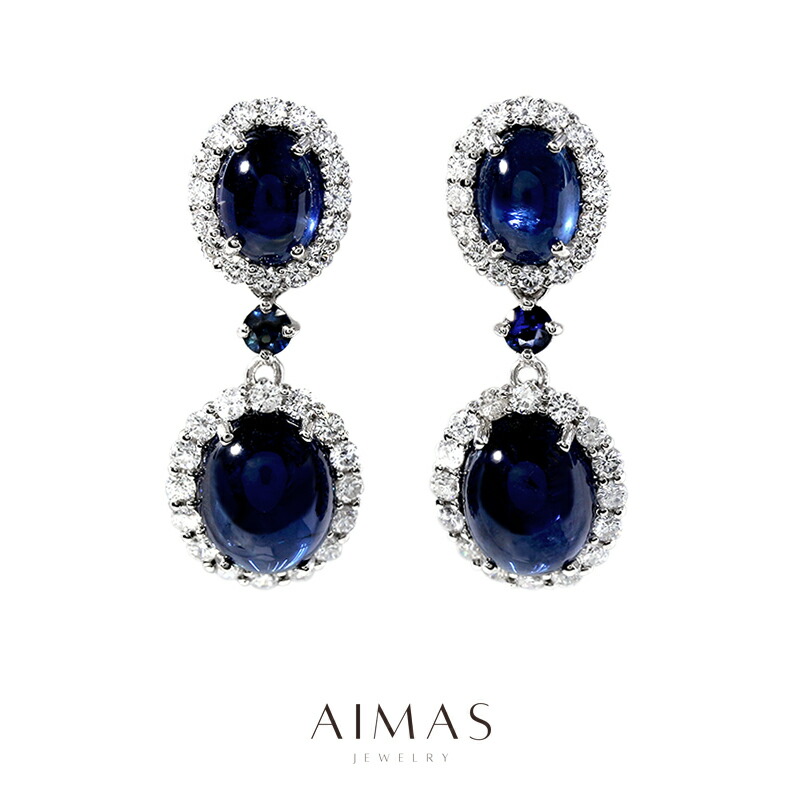 楽天市場】【ｾｰﾙ】ブルーサファイア 4.43ct/4.67ct ピアス PT900