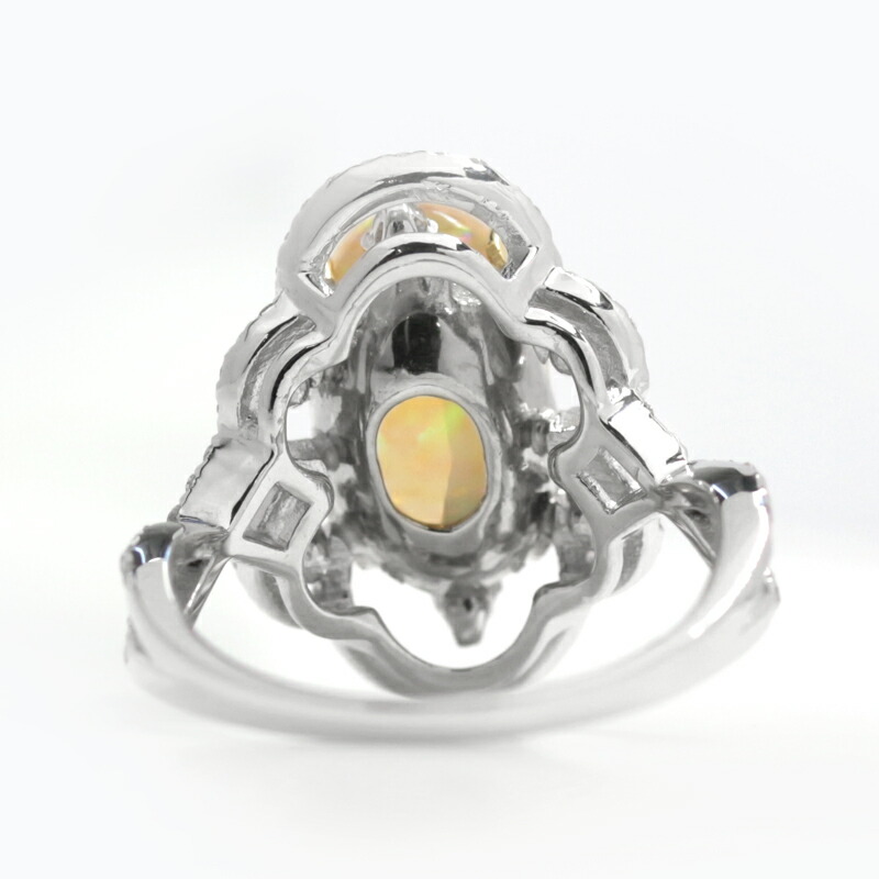 楽天市場】メキシコオパール 4.27ct リング PT900/YG プラチナ