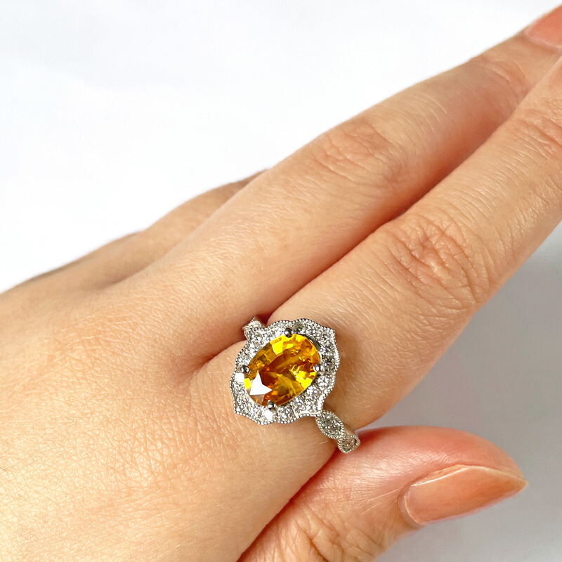 楽天市場】【ｾｰﾙ】イエローサファイア 2.126ct リング 12号 PT900