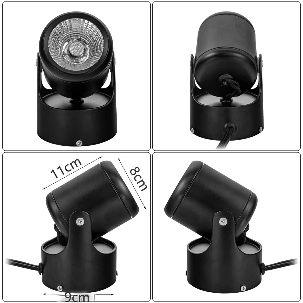 楽天市場】12W リモコン付き 調光調色可 スポットライト コンセント式