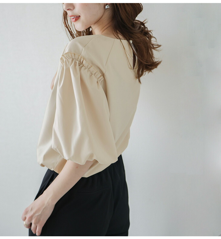 楽天市場】【半額クーポン対象】ブラウス ボリューム袖 バルーン