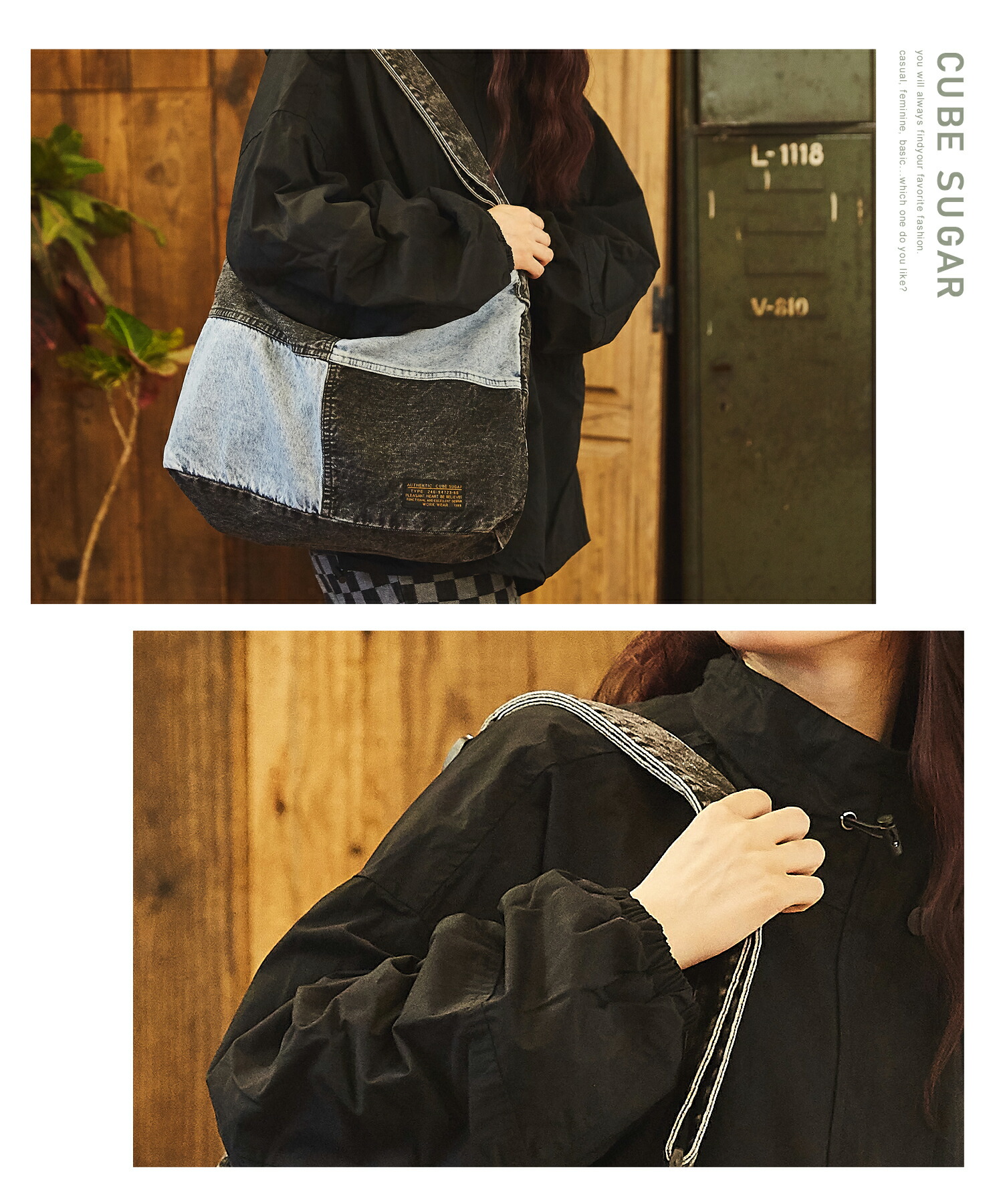 楽天市場】ショルダーバッグ / 公式 CUBE SUGAR リメイク風 デニム