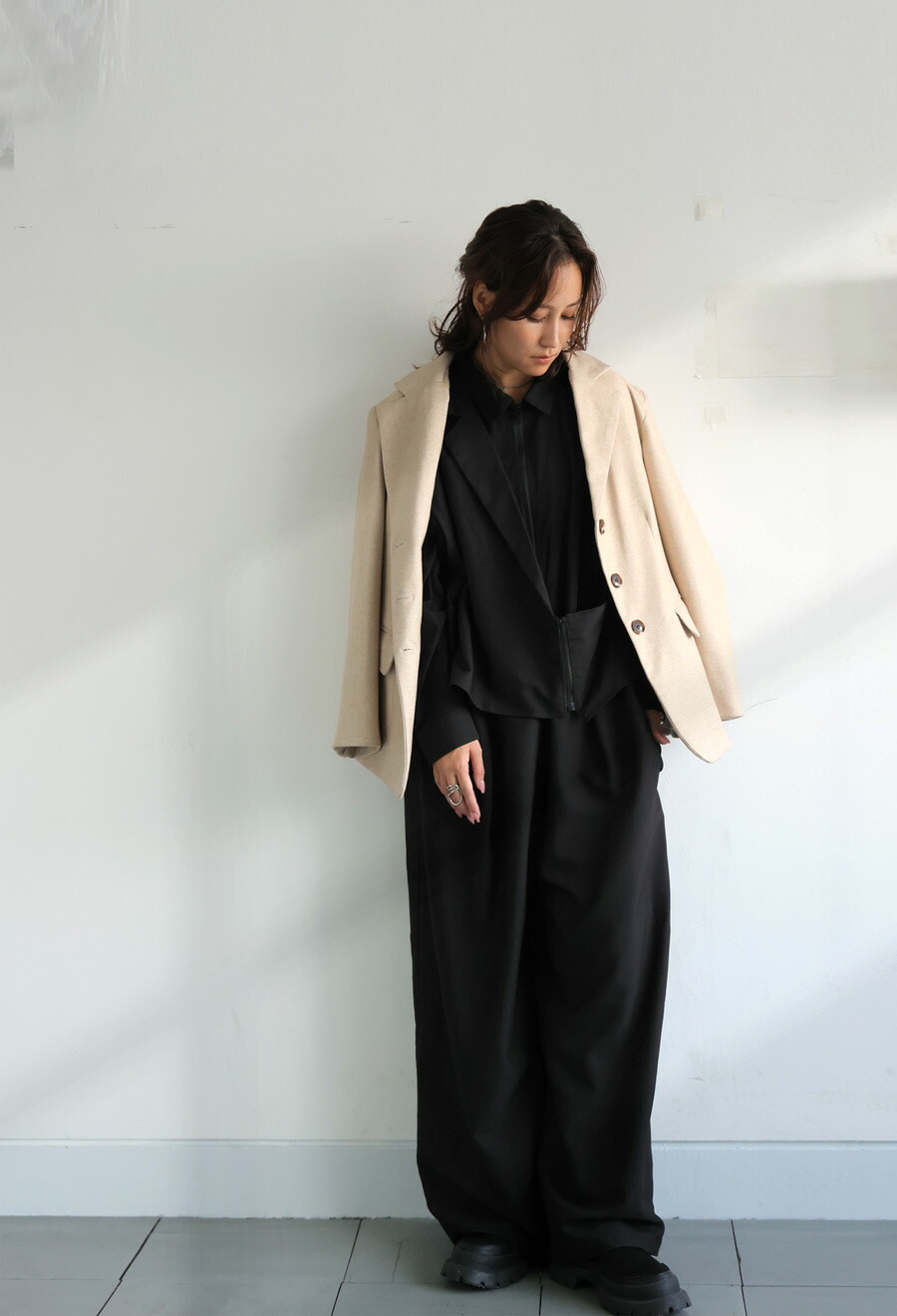 楽天市場】アシメ デザイン オールインワン レディース 長袖 送料無料