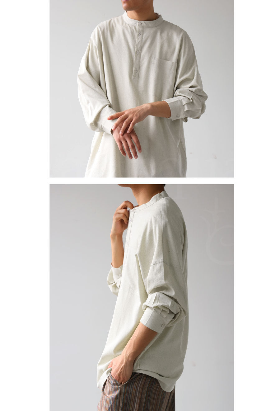 楽天市場】綿麻シャツ シャツ メンズ トップス 長袖 送料無料・(100