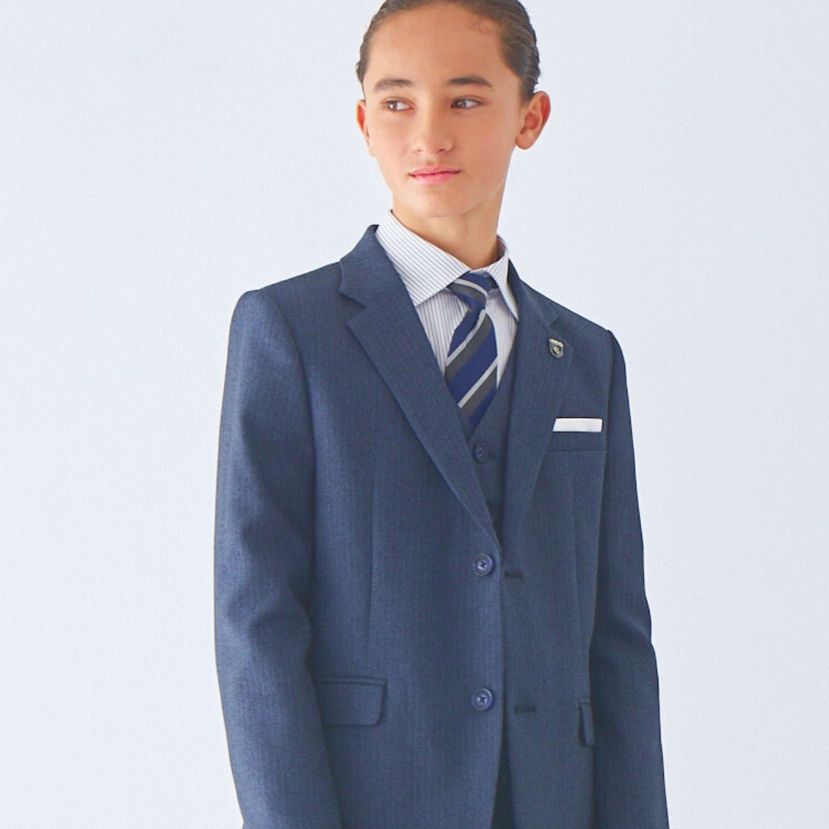 楽天市場】卒業式 スーツ 男の子 小学生 ストライプスリーピーススーツ