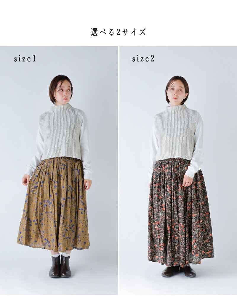 楽天市場】SOIL ソイル 60s キャンブリック フラワープリント ギャザー