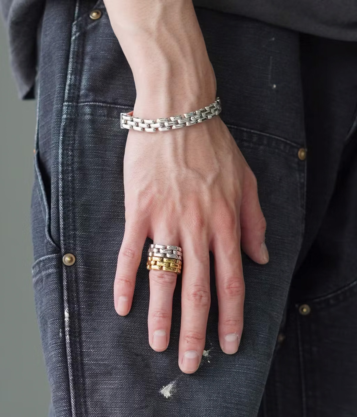 楽天市場】[P5倍]LAVER : 3 LINK RING - GOLD - : LAVER-NO-17-GOLD