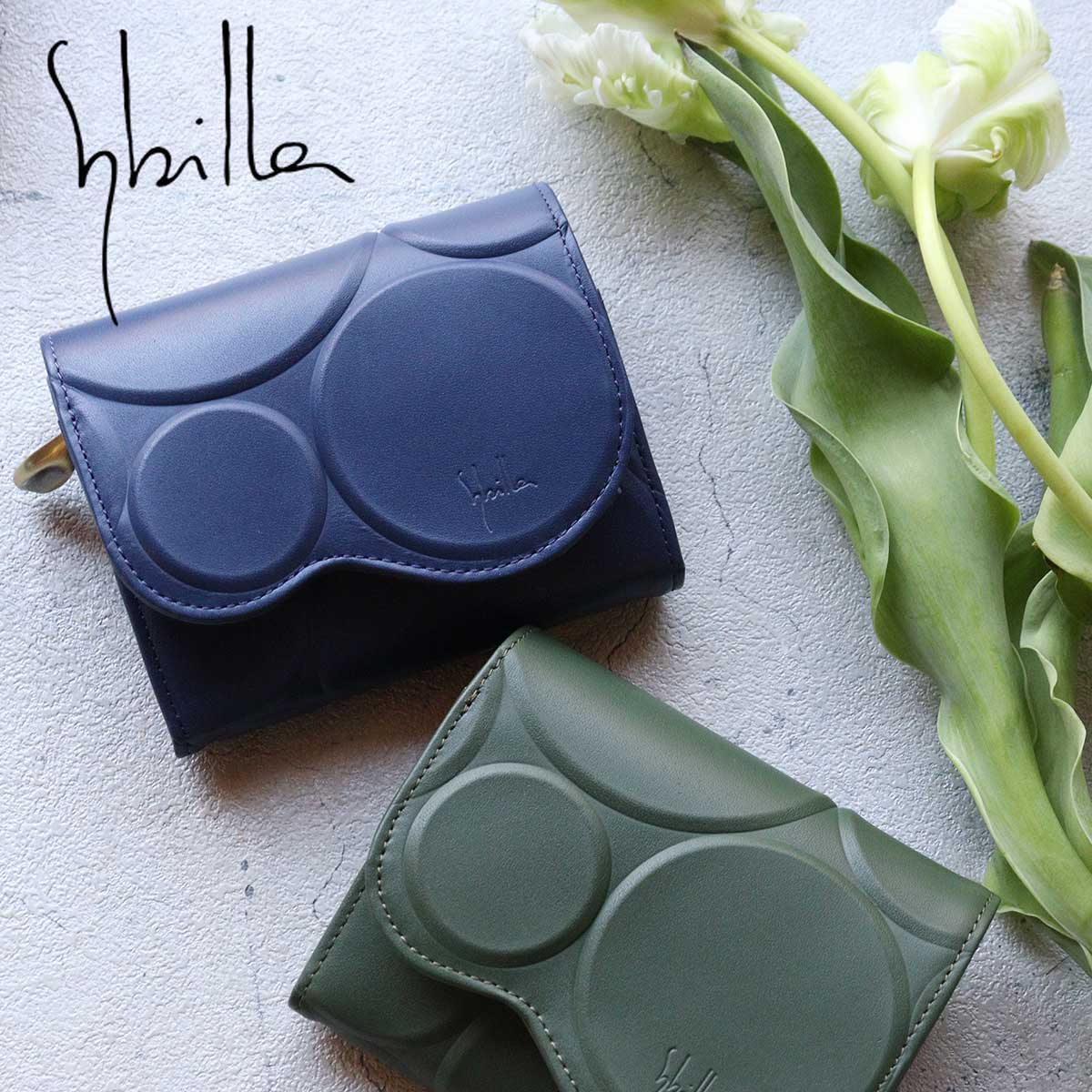 楽天市場】二つ折り財布 かぶせ sybilla シビラ シルクロ 5470230
