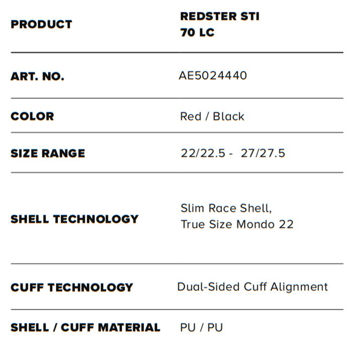 楽天市場】ATOMIC アトミック スキーブーツ REDSTER STI 70 LC Red