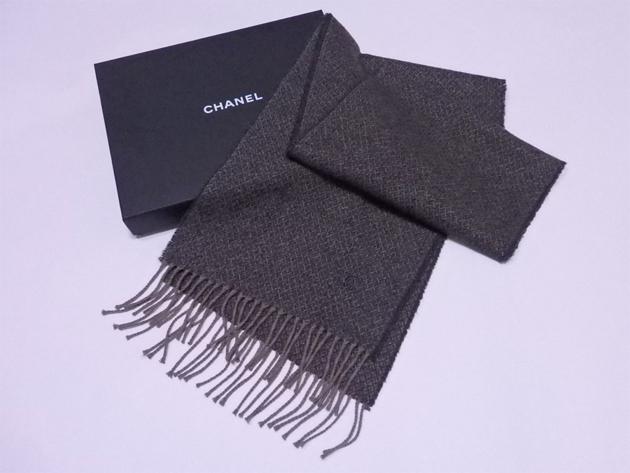 楽天市場】シャネル CHANEL マフラー スカーフ ココマーク ブラウンx