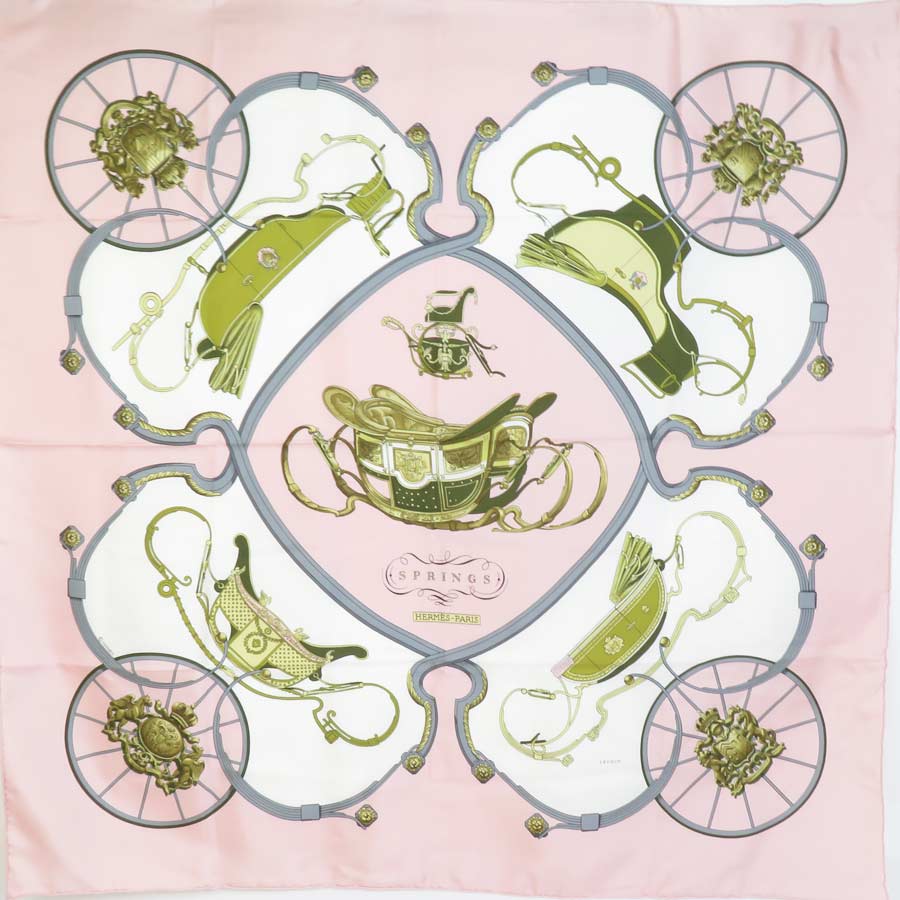 楽天市場】エルメス HERMES スカーフ カレ90 SPRINGS シルク