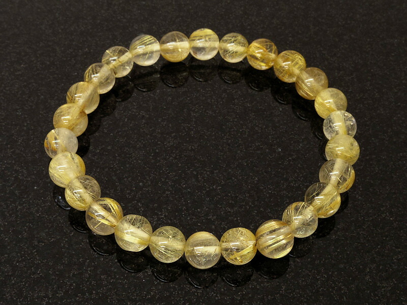 楽天市場】【パワーストーン】ゴールドルチルクォーツ ブレスレット