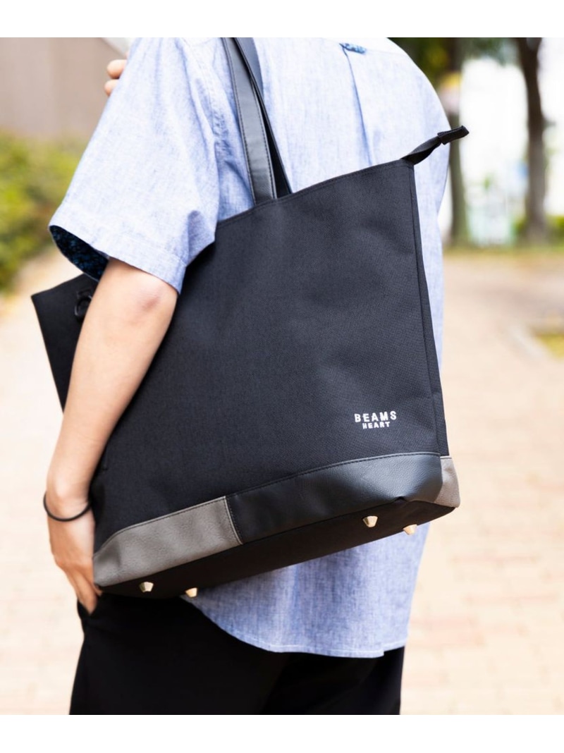 楽天市場】BEAMS HEART｜ポリエステル 杢素材 コンビ トート バッグ