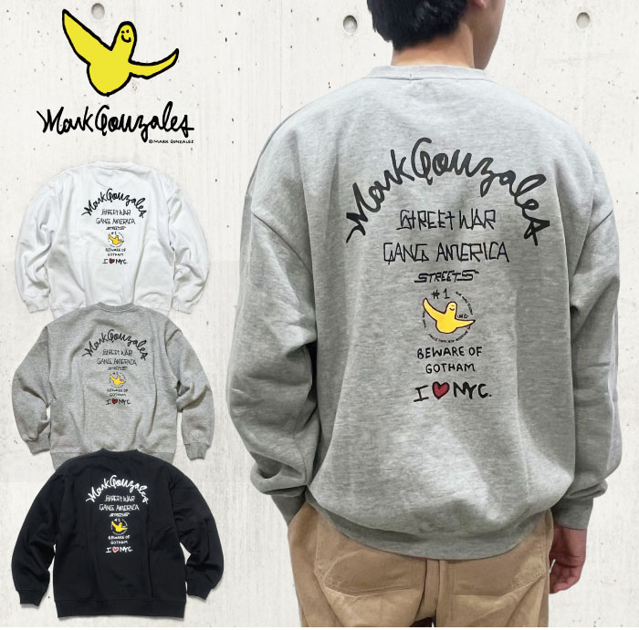 楽天市場】マークゴンザレス Mark Gonzales 裏起毛 スウェット クルー