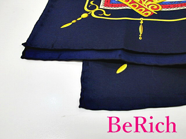 楽天市場】セリーヌ CELINE スカーフ ネイビー ボルドー ゴールド