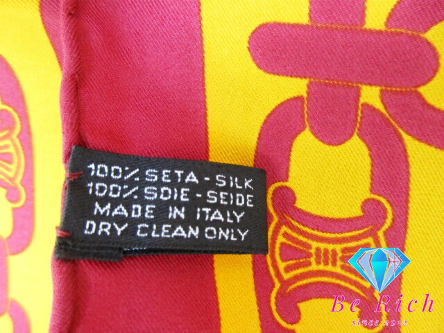 楽天市場】セリーヌ CELINE スカーフ チェーン 太陽 レッド 赤