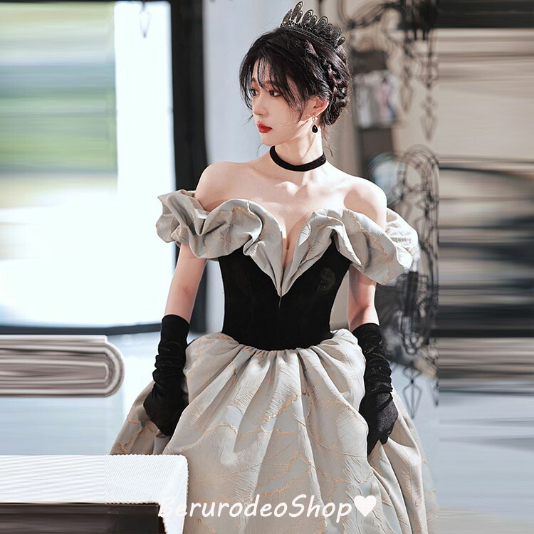 楽天市場】イブニングドレス オフショルダー 発表会ドレス ロング