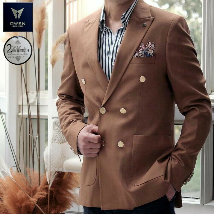 楽天市場】テーラードジャケット ダブル 金ボタン ブレザー 6つボタン