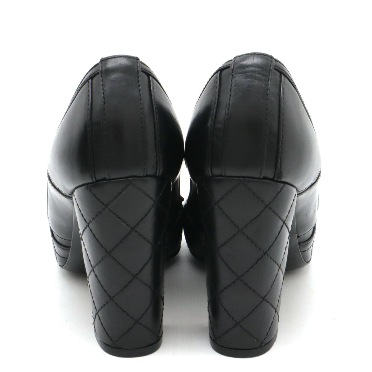 楽天市場】CHANEL シャネル マトラッセ ジップ パンプス チャンキー