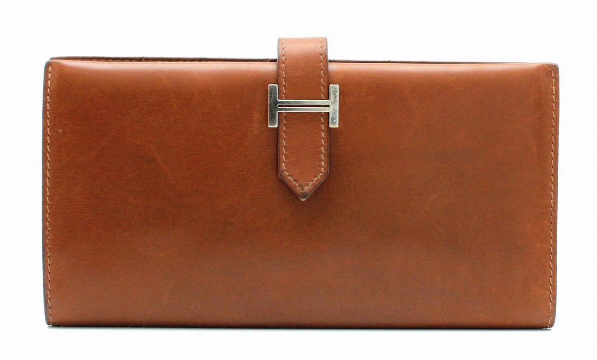 楽天市場】【財布】HERMES エルメス ベアン 2つ折 長財布 BOXカーフ