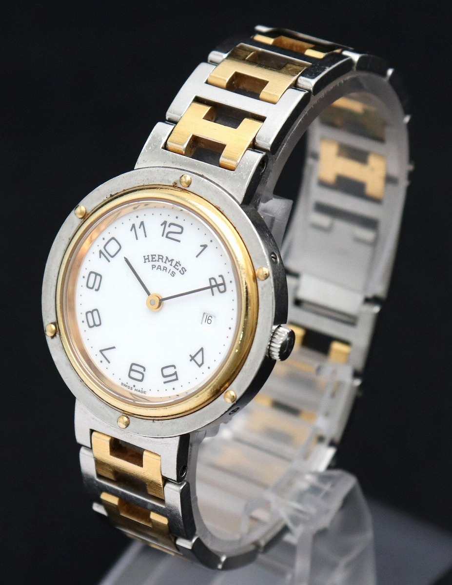 楽天市場】【ウォッチ】 HERMES エルメス クリッパー 30mm ホワイト