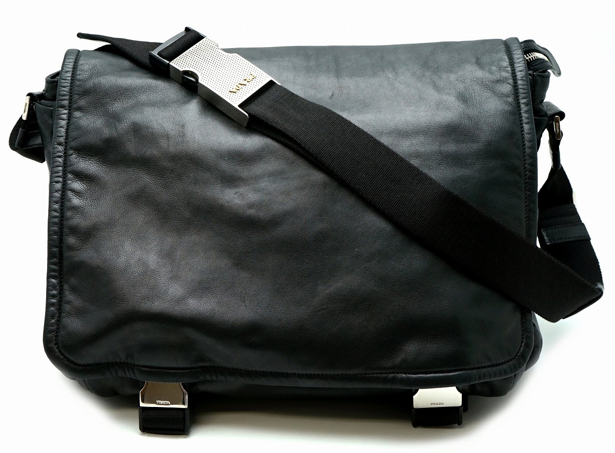 楽天市場】【バッグ】PRADA プラダ ナッパレザー メッセンジャーバッグ