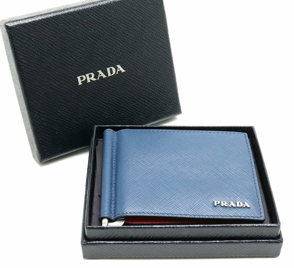 楽天市場】【財布】PRADA プラダ マネークリップ式 2つ折 札入れ 型