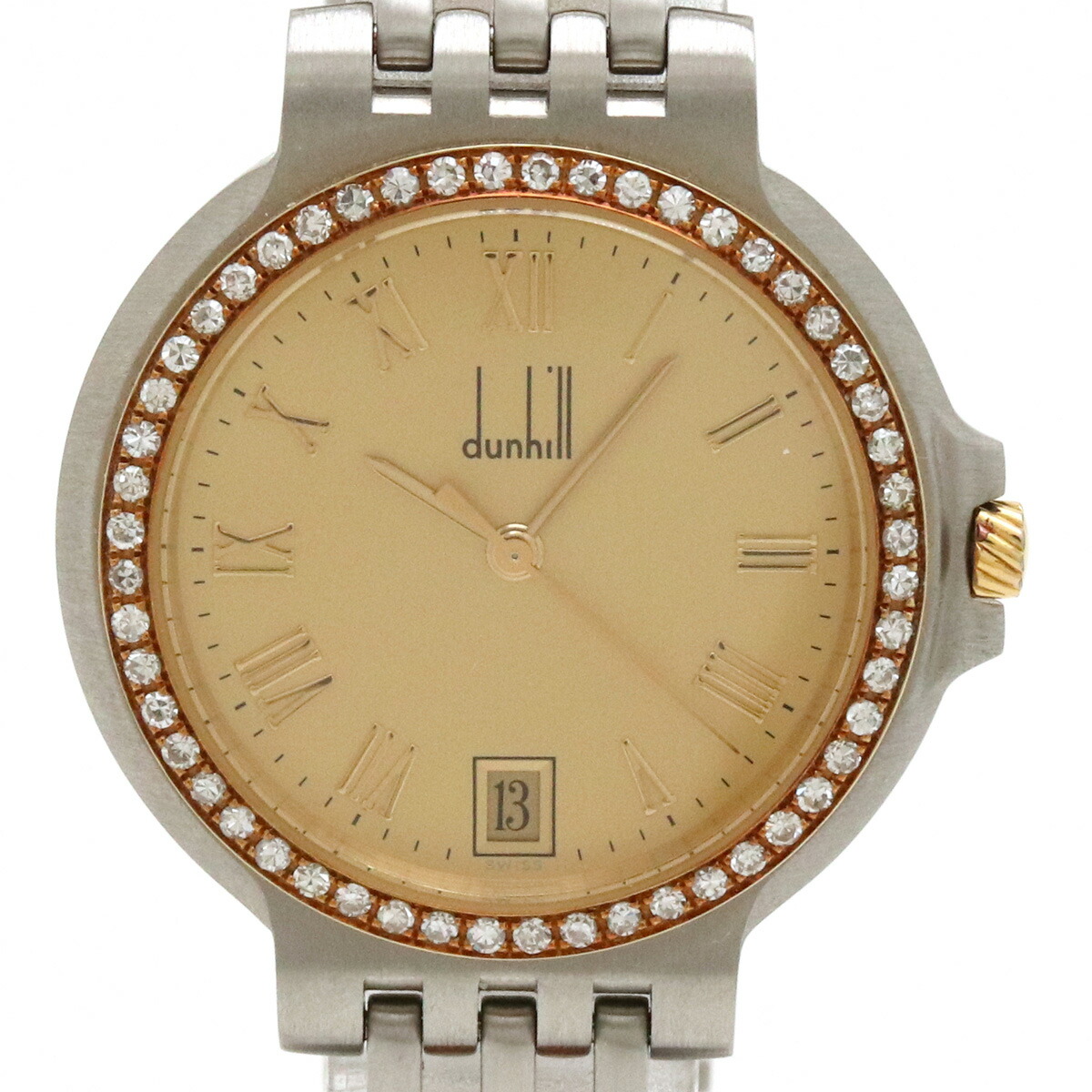 楽天市場】【ウォッチ】dunhill ダンヒル エリート 2ロウ ダイヤベゼル
