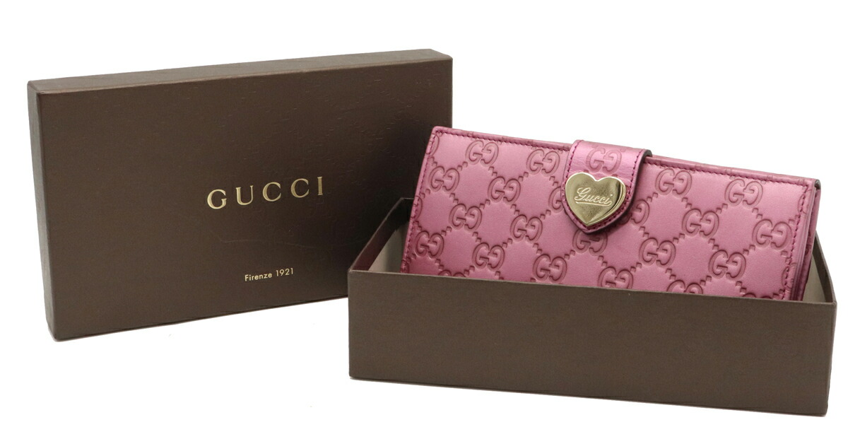 楽天市場】【財布】GUCCI グッチ グッチシマ ハート 2つ折長財布 二