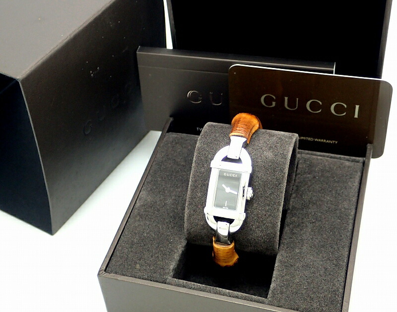 楽天市場】【ウォッチ】GUCCI グッチ 6800L バングル ブラック文字盤