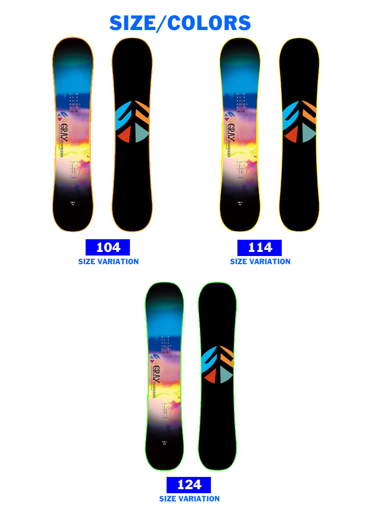 楽天市場】23-24 GRAY グレイ キッズ 板 CUB-X つや消しモデル 子供