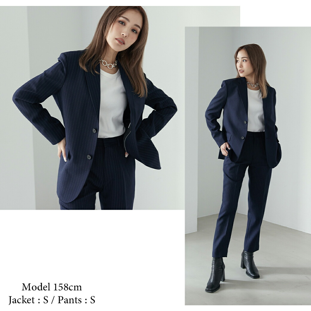 楽天市場】スーツ レディース ストライプ ネイビー 紺 BOYSHE Stripe