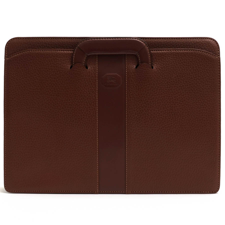 良品✨ バーバリー ヴィンテージチェック ビジネスバッグ シボ革