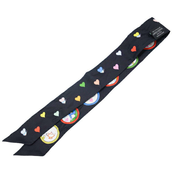 楽天市場】【中古】HERMES エルメス ツイリー ティータイム 黒 ハート