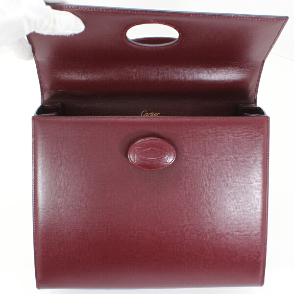 楽天市場】カルティエ バッグ マストライン 新型 ボルドー レザー