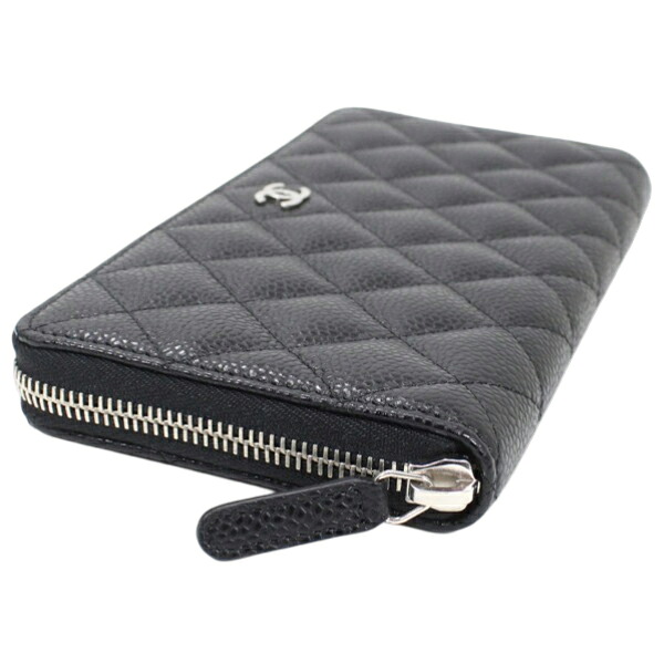 楽天市場】シャネル 長財布 ラウンドファスナー キャビアスキン レザー