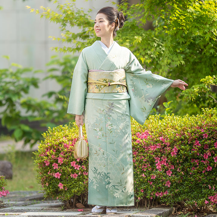 楽天市場】【レンタル】高級正絹 訪問着 フルセットレンタル訪問着 薄