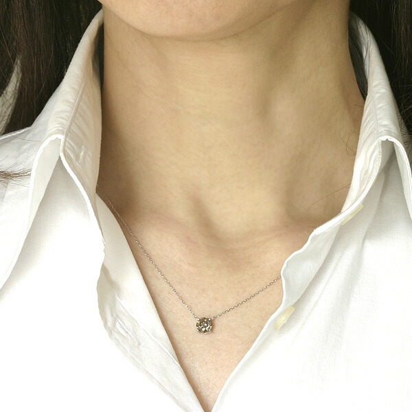 楽天市場】【10%OFFセール】1ct ブラウンダイヤ ネックレス SI-1