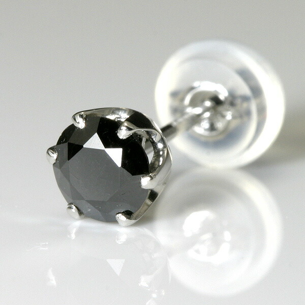 楽天市場】【ポイント2倍】プラチナピアス メンズ ブラックダイヤ 0.3