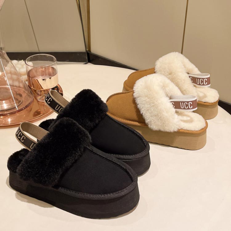 楽天市場】 サンダル ファーサンダル レディース エコファー もこもこ