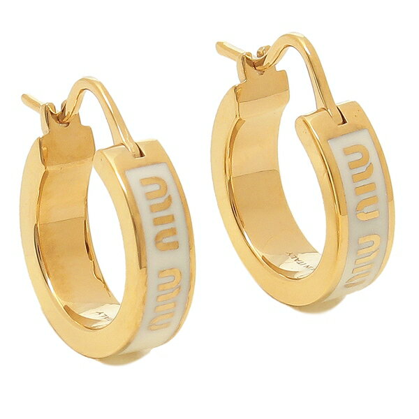 楽天市場】MIU MIU ミュウミュウ ピアス エナメルメタルピアス フープ