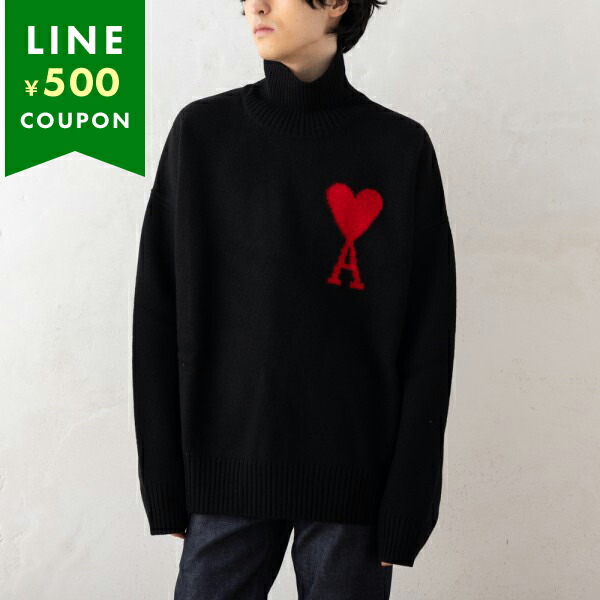 楽天市場】アミパリス ニット セーター ブラック メンズ AMI PARIS