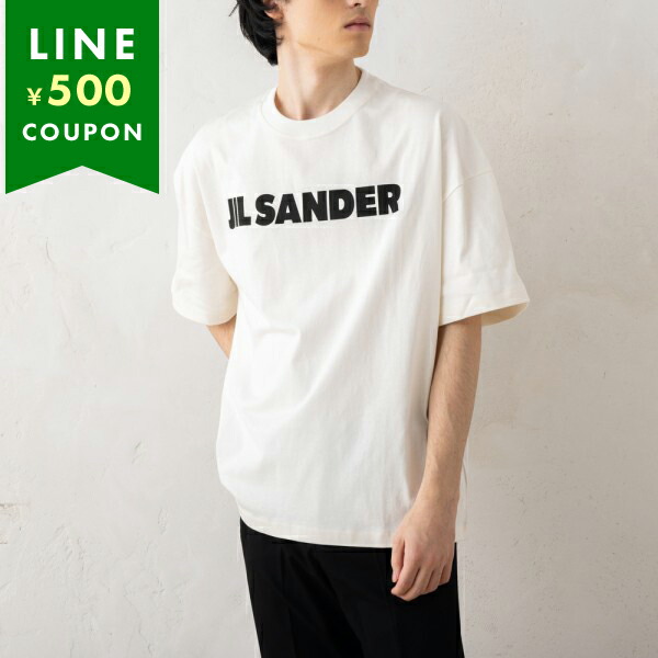楽天市場】ジルサンダー Tシャツ カットソー ロゴTシャツ ホワイト