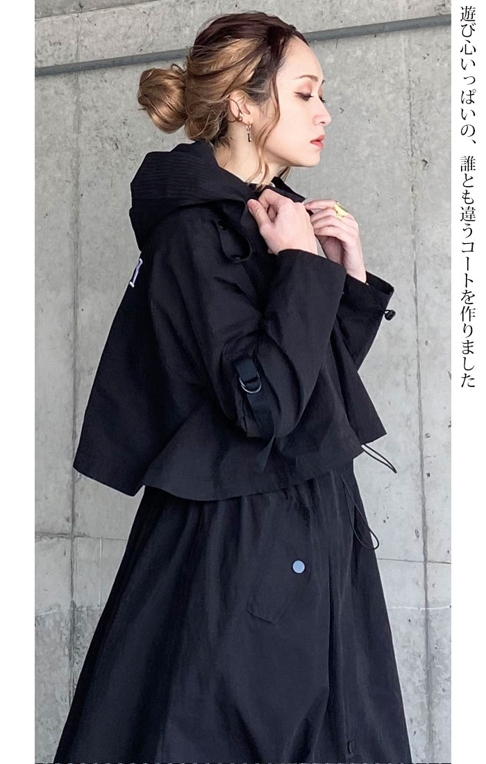 楽天市場】☆80％OFF!!3/4〜【ミリタリートレンチブラックコート】着丈