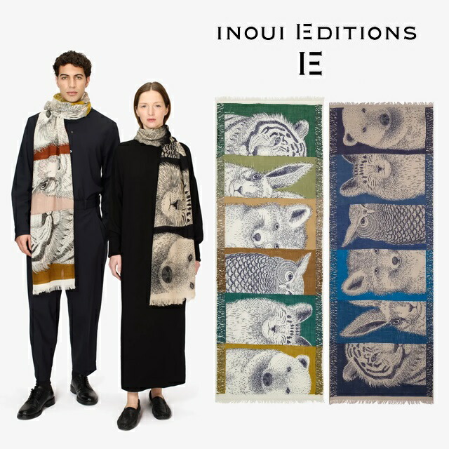 楽天市場】INOUI EDITIONS イヌイエディションズ プリントスカーフ