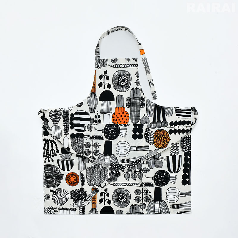 楽天市場】マリメッコ エプロン プータルフリンパルハート ブラック